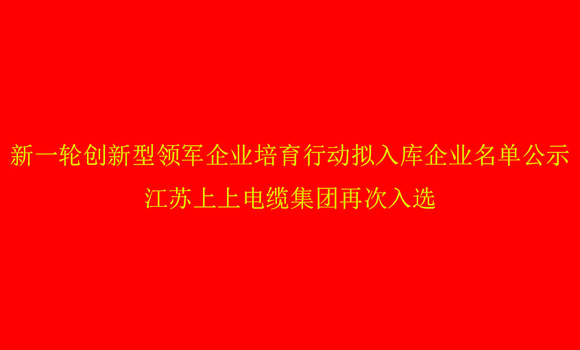 兴发娱乐电缆再次入选省立异型领军企业培育名单